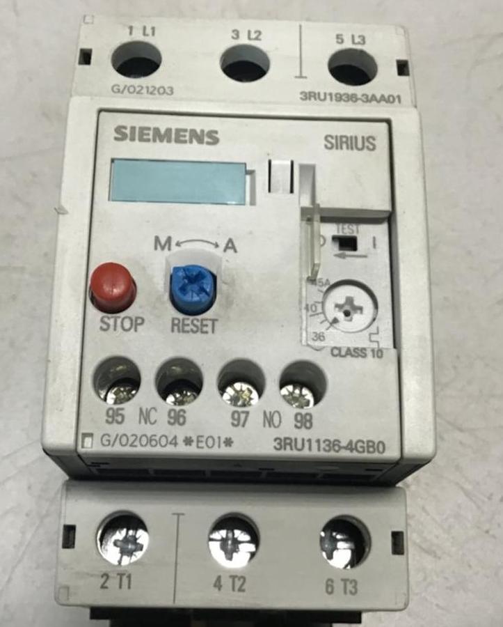 Used SIEMENS Overload Relay 3RU1136-4GB0 USED