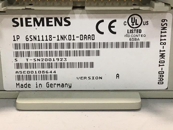 Used SIEMENS SIMODRIVE Drive 6SN1118-1NK01-0AA0 #113810