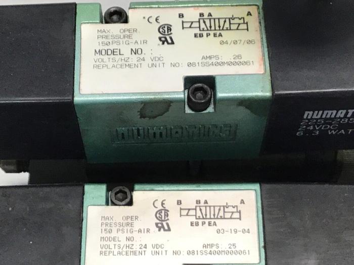 Used NUMATICS Control Block w/ Valves 081SS400M000061 #130805