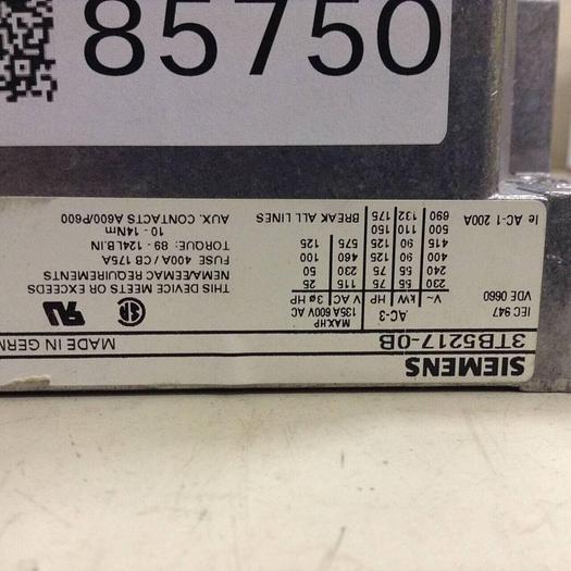 Used SIEMENS Contactor 3TB5217-0B #85750