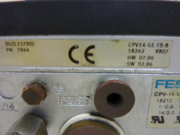 Used FESTO Valve Terminal CPV14 CPV14-GE-FB-8 #54631