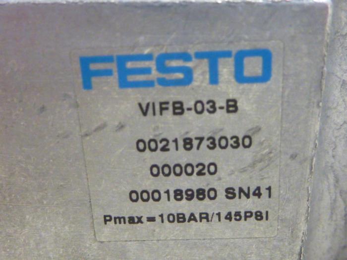 Used FESTO Control Block / Valve Terminal IFB13-03 #60717