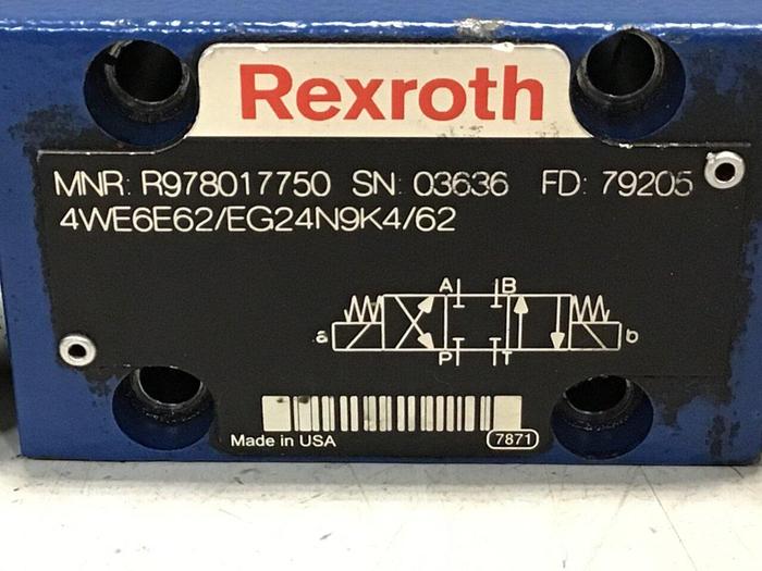 Used REXROTH Valve 4WE6E62/EG24N9K4/62 #134295