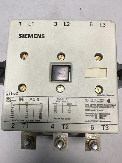 Used SIEMENS Contactor 3TF5222-0AK6 #134100