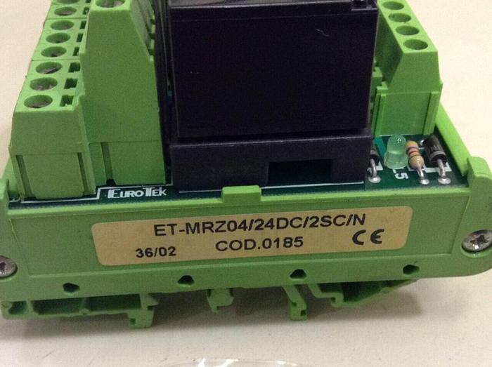 Used EUROTEK Four Channel Relay Breakout ET-MRZ04/24DC/2SC/N #76500