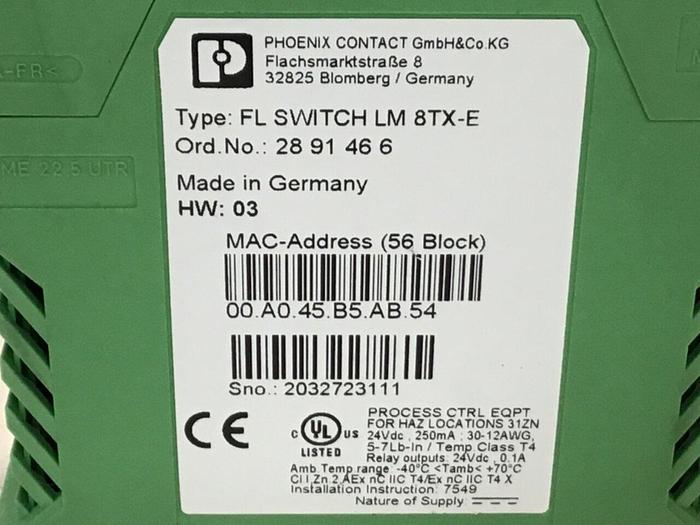 Used ALLEN BRADLEY Contact Switch FL SWITCH LM 8TX-E #125376