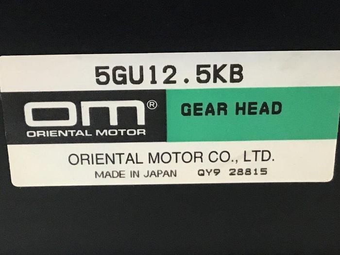 Used ORIENTAL MOTOR Gearhead 5GU12.5KB Used