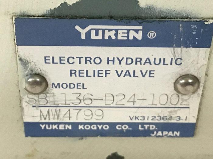 Used YUKEN Valve SB1136-D24-1002 #130922