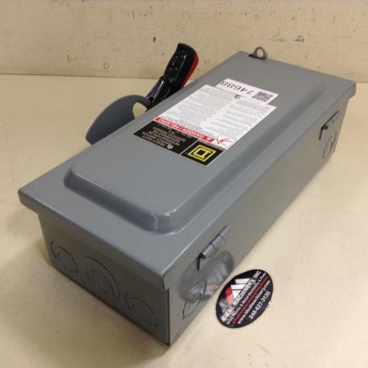 Used SQUARE D 60 Amp Safety Switch H322N #74688