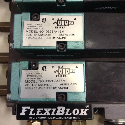 Used NUMATICS Control Block w/ Valves 082SA415M #80033
