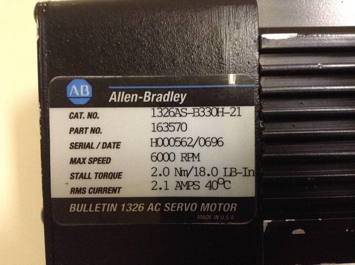 Used ALLEN BRADLEY AC Servo Motor 1326AS-B330H-21 Used