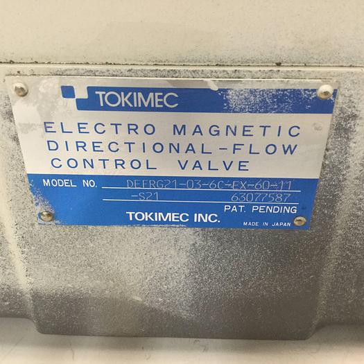 Used TOKIMEC Directional Control Valve DEFRG21-03-6C-EX-60-11-S21 #95185