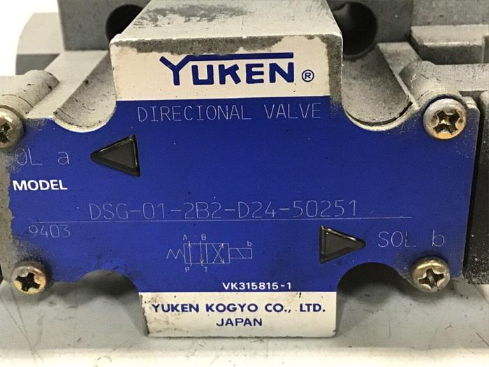 Used YUKEN Directional Valve DSG-01-2B2-D24-50251 #136555