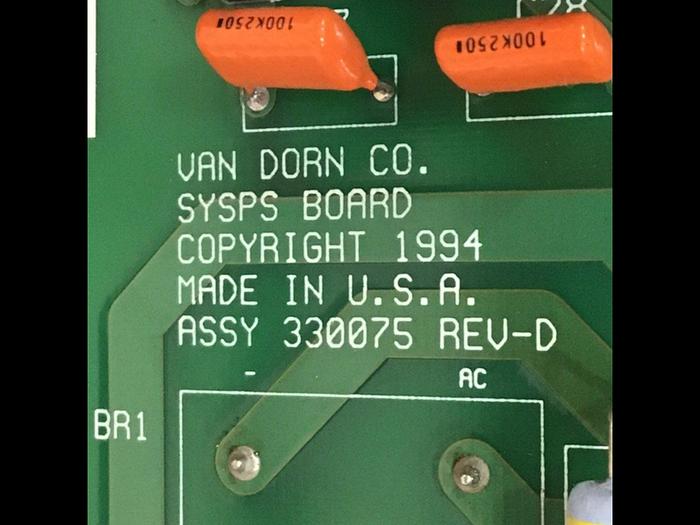Used VAN DORN Power Supply 330075 USED