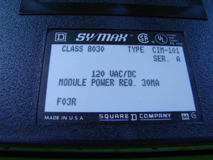 Used SQUARE D Input Module 8030-CIM-101 #25724