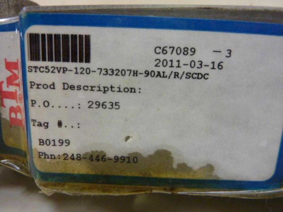 Used BTM CORP Power Clamp STC52VP-120-733207H-90AL/R/SCDC Used