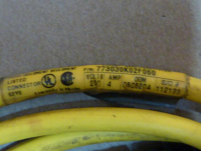 Used BRAD HARRISON / WOODHEAD Cable 773030K02F060 #29689