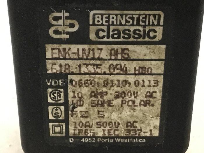 Used BERNSTEIN Limit Switch ENK-UV1Z AHS #121354