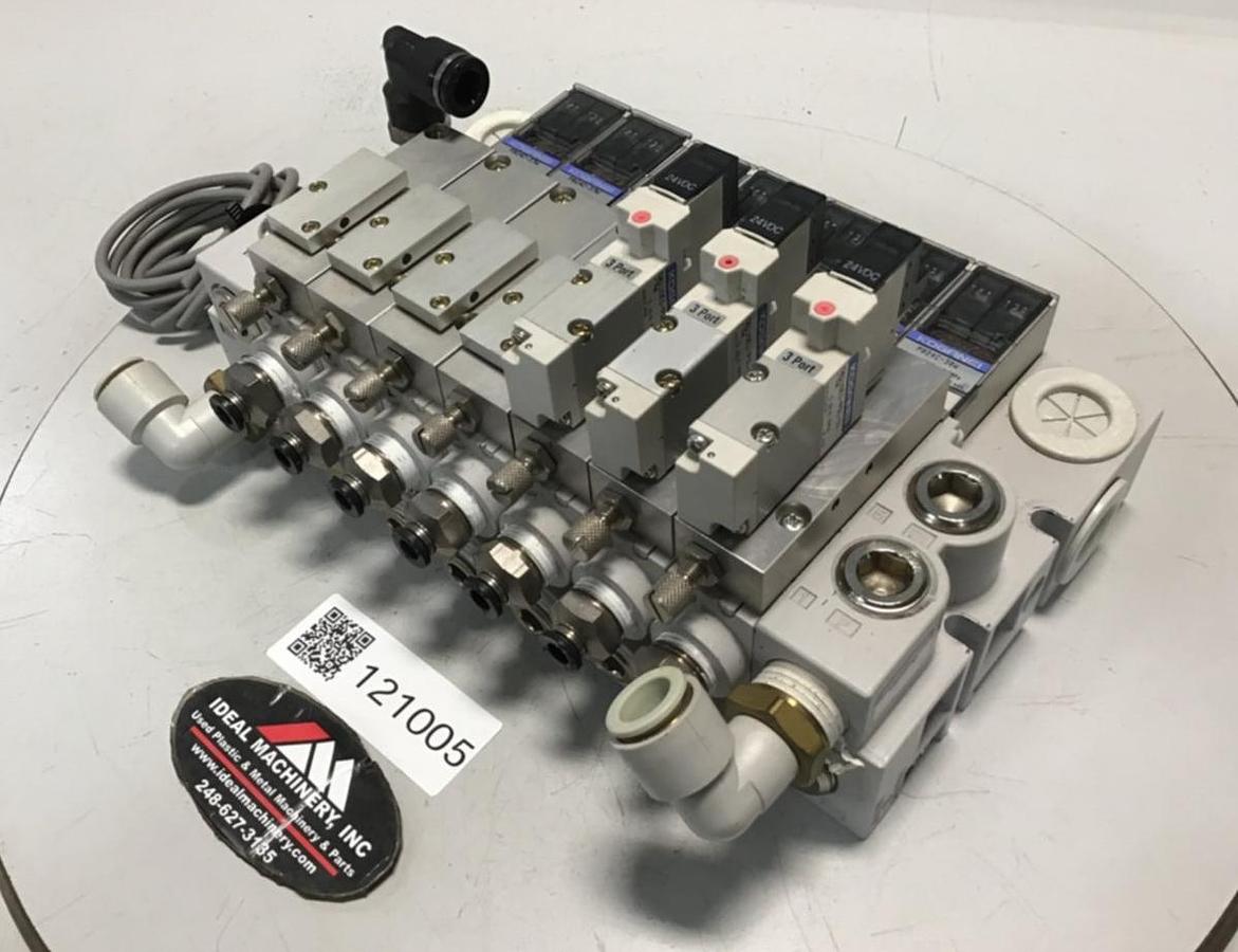 Used KOGANEI Manifold w/ Valves PBM7P-3W USED