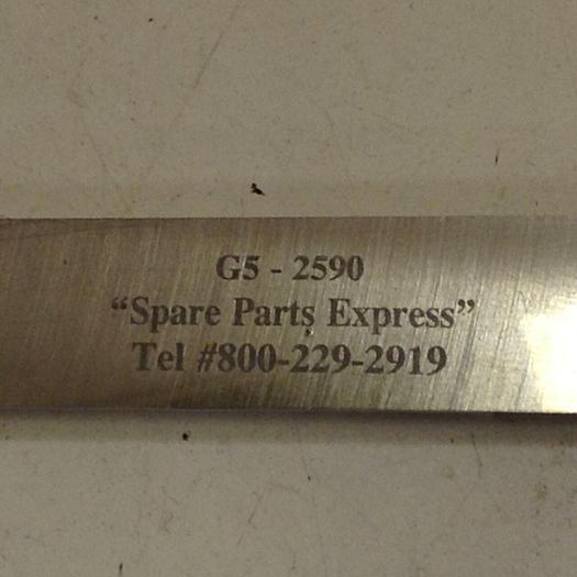 Used SPARE PARTS EXPRESS Granulator Blade / Knife G5-2590 #81013