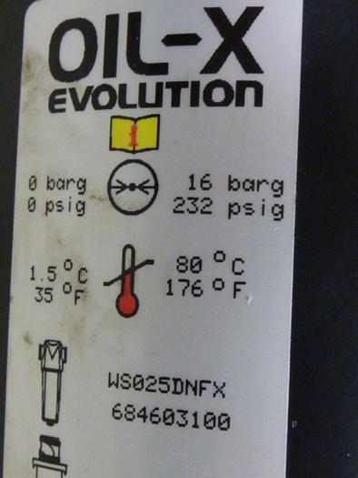 Used DOMNICK HUNTER Water Separator WS025DNFX #60141