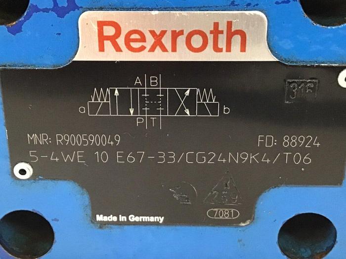 Used REXROTH Directional Valve 54WE10E6733/CG24N9K4T06 Used