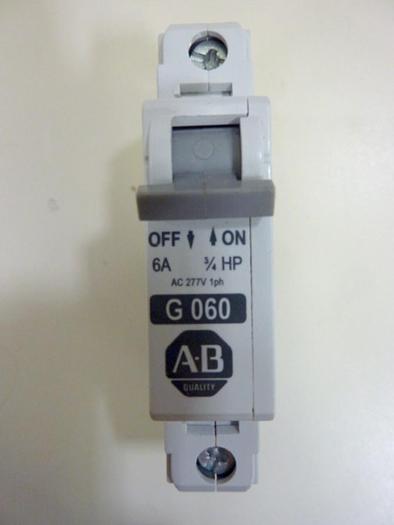 Used ALLEN BRADLEY 6 Amp Circuit Breaker 1492-CB1/G060 SER C #64477