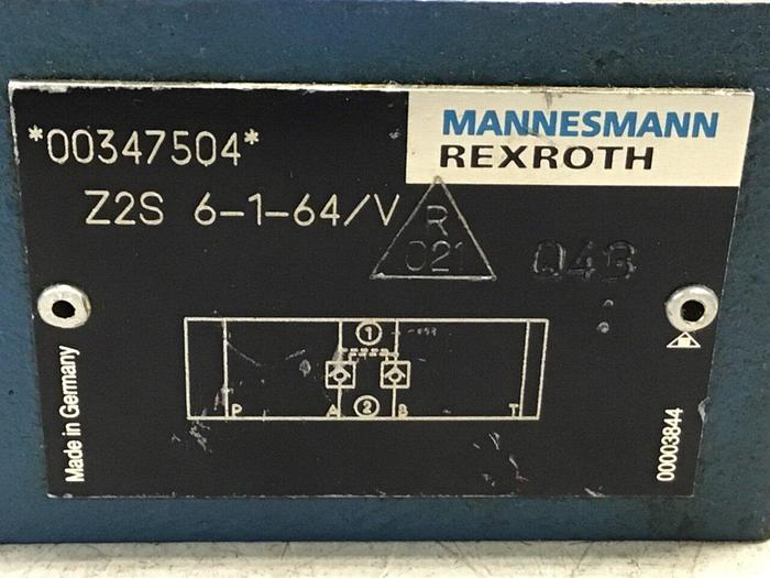 Used MANNESMANN REXROTH Valve Z2S6164V #132461