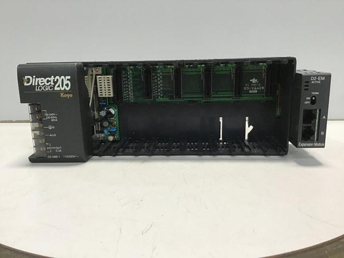 Used KOYO Chassis Rack Direct Logic 205 D2-EM D2-06B-1 Used