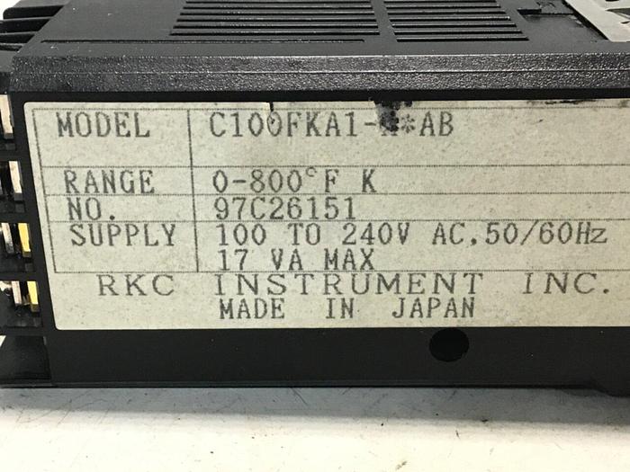 Used RKC Temperature Control REX-C100 FKA1-A.AB #129816