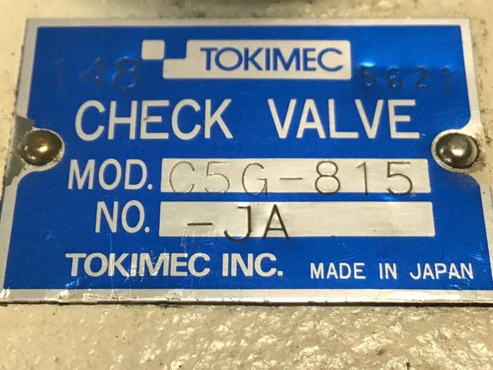 Used VICKERS Tokimec Check Valve C5G-815-JA Used