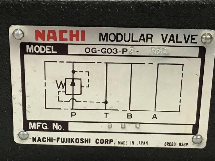 Used NACHI Modular Valve OG-G03-P3-E30 USED #129905