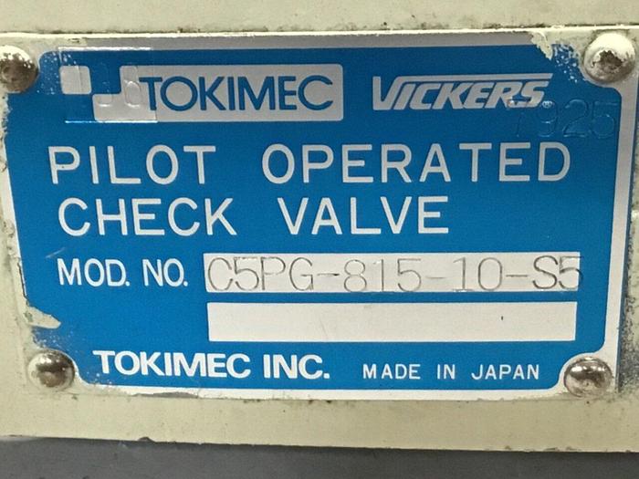 Used TOKIMEC VICKERS Valve C5PG-815-10-S5 #133017