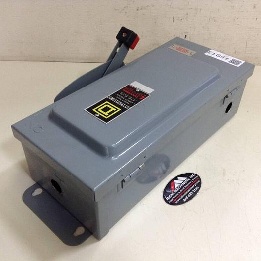 Used SQUARE D 30 Amp Safety Switch HU36IAWKEI #75913