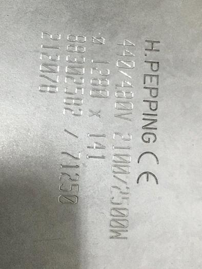 Used H PEPPING 2100/2500 Watt Heater Band 88302582 #111169