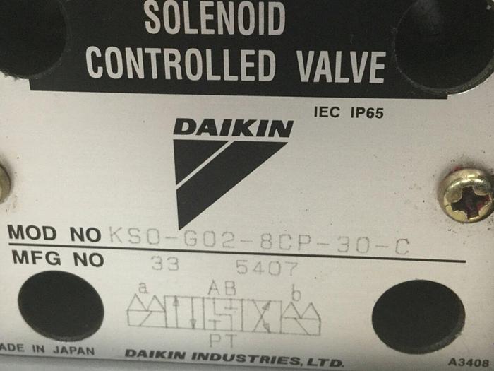 Used DAIKIN Solenoid Valve KS0-G02-8CP-30-C #105247