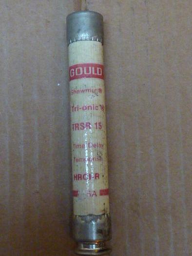 Used GOULD / SHAWMUT 15 Amp Fuse TRSR15 #26992