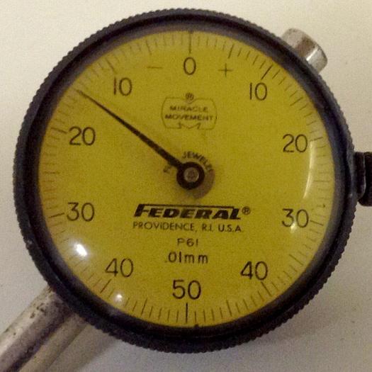 Used FEDERAL Dial Indicator Gauge P61 A #76728