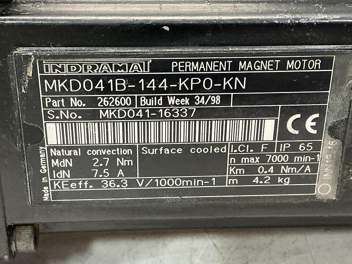Used INDRAMAT MKD041B-144-KP0-KN