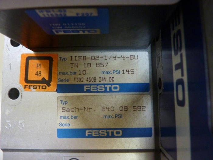 Used FESTO Control Block / Valve Terminal IFB8-02 #52702