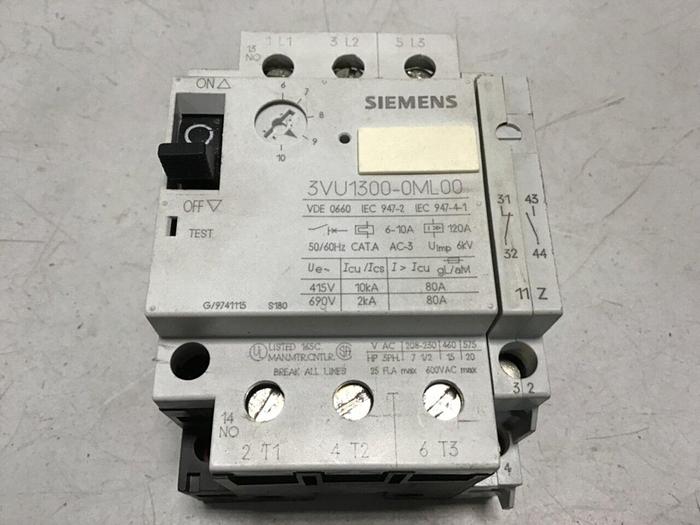 Used SIEMENS Contactor 3VU1300-0ML00 #133213