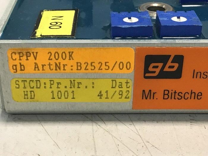 Used BACHMANN ELECTRONIC B 2525/00 Amplifier CPPV200K USED