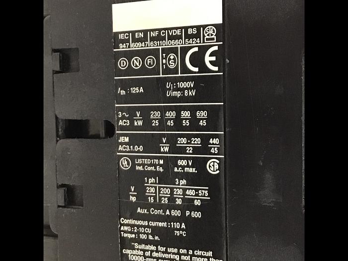 Used TELEMECANIQUE LC1-D9511 Alt. Current Contactor Used #145665