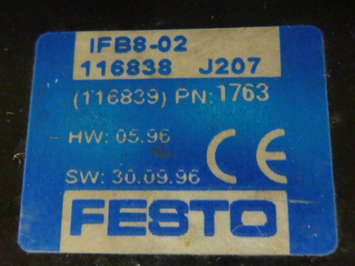 Used FESTO Control Block / Valve Terminal IFB8-02 #52862
