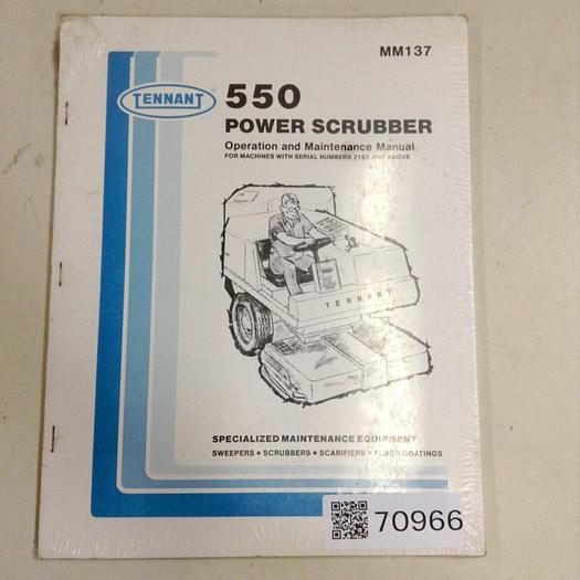 TENNANT Operation & Maintenance Manual MM137 #70966