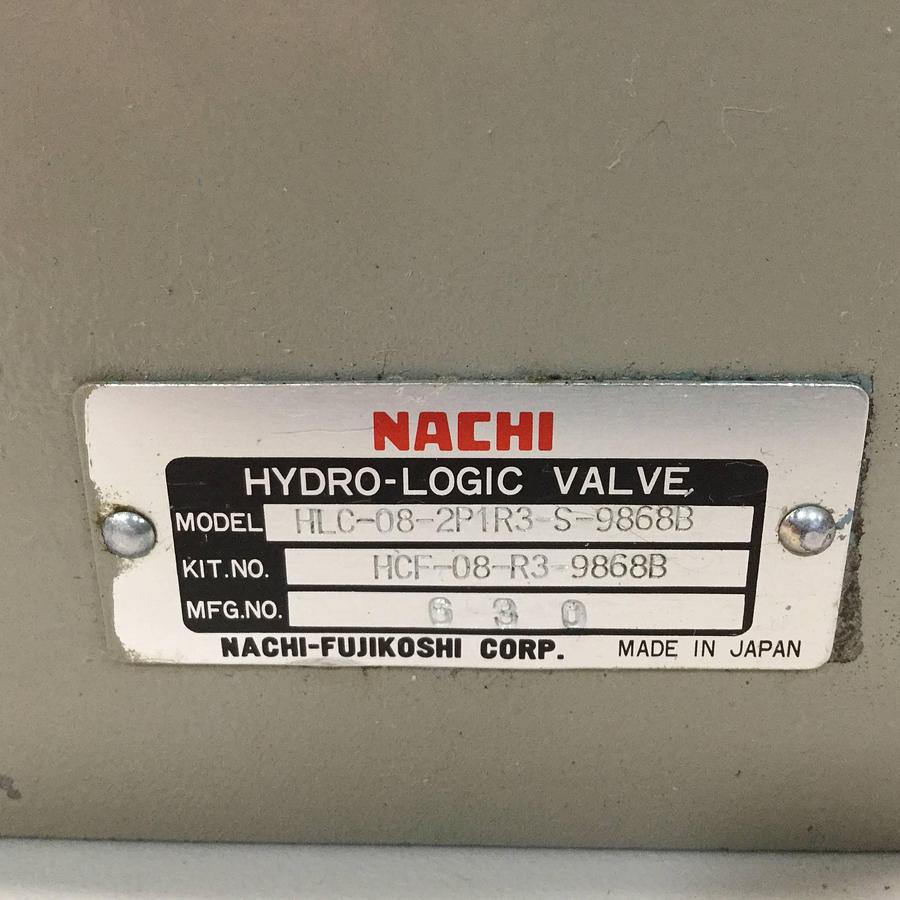 Used NACHI Hydro-Logic Valve HLC-08-2P1R3-S-9868B Used