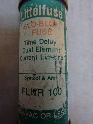 Used LITTELFUSE 100 Amp Fuse FLNR-100 #27000