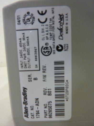 Used ALLEN BRADLEY Devicenet Adapter 1794-ADN SER B #60605