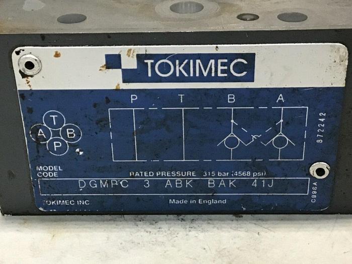 Used TOKIMEC Valve DGMPC3ABKBAK41J #138424