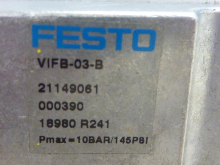 Used FESTO Control Block / Valve Terminal IFB13-03 #66582